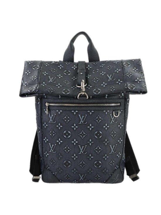 Louis Vuitton Monogram Deboss Roll Top Backpack Gray main image 9
